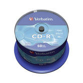 VERBATIM CD-R 52X 700MB 80MIN EXTRA PROT BOBINA (CAKE) PAQUETE 50