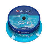 VERBATIM CD-R 52X 700MB 80MIN EXTRA PROT BOBINA (CAKE) PAQUETE 25