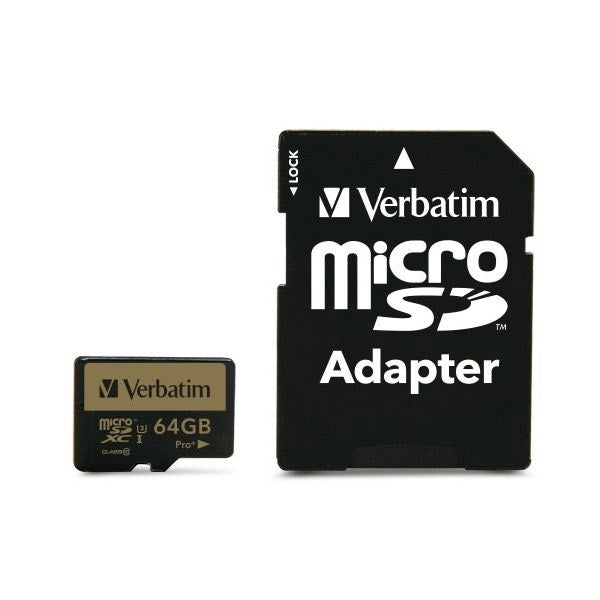 VERBATIM MICRO SDXC PRO+ 64GB U3 CLASE 10