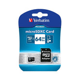 VERBATIM MICRO SDXC 64GB CLASE 10 CON ADAPTADOR