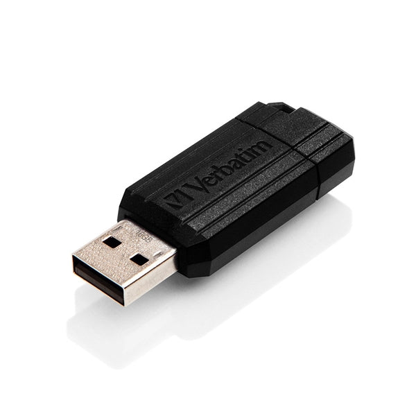 BOLIGRAFO VERBATIM 16GB USB 2.0 RAYAS NEGRO