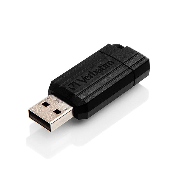 BOLIGRAFO VERBATIM 64GB USB 2.0 RAYAS NEGRO