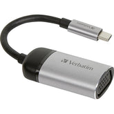 ADAPTADOR VERBATIM USB-C A VGA 1080P ALUMINIO