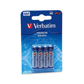 VERBATIM ALKALINE BATTERIES AAA LR03 4 UNIDS