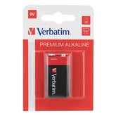 VERBATIM ALKALINE BATTERIES 9V 6LR61 1UNIT