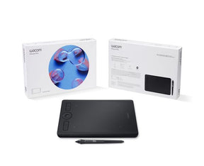 Wacom Intuos Pro Small - Digitalizador - Diestro y Zurdo - 16 x 10 cm - Multitáctil - Electromagnético - 6 Botones - Inalámbrico, Alámbrico - Bluetooth, USB 2.0 - Negro