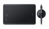 Wacom Intuos Pro Small - Digitalizador - Diestro y Zurdo - 16 x 10 cm - Multitáctil - Electromagnético - 6 Botones - Inalámbrico, Alámbrico - Bluetooth, USB 2.0 - Negro