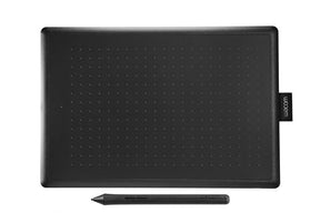 Wacom One by Wacom - Digitizer - Left and Right Handed - 21.6 x 13.5 cm - Electromagnetic - With Cable - USB - Black, Red