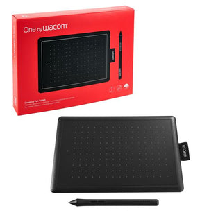 Wacom One by Wacom - Digitizer - Right- and Left-handed - 15.2 x 9.5 cm - electromagnetic - with cable - USB - black, red