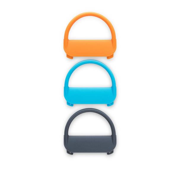 Wacom Bamboo Spark Closure Bands - Cinta de cierre para maletín de transporte - Gris, azul, naranja (paquete de 3)