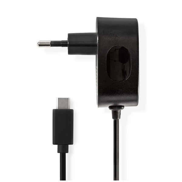 NEDIS CARREGADOR DE PAREDE USB-C 3.0A 15W CABO FIXO BLACK