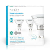 NEDIS WIFI SMART LED BULBS WARM TO COOL WHITE GU10 - 3 PACK