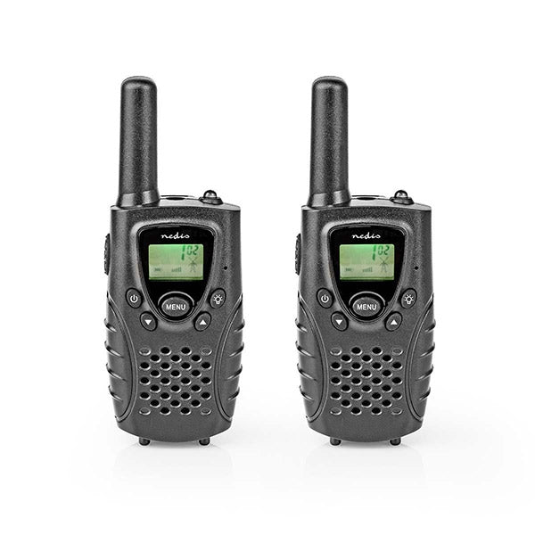 NEDIS WALKIE TALKIE VOX 8 CANAIS 8KM PACK 2 UNID BLACK