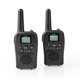 NEDIS WALKIE TALKIE VOX 8 CANALES 10KM PACK 2 UNID CON BATERIA HASTA 3 HORAS NEGRO