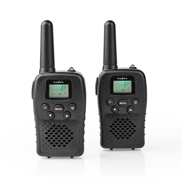 NEDIS WALKIE TALKIE VOX 8 CANAIS 10KM PACK 2 UNID W\ BATTERY UP 3 HRS BLACK