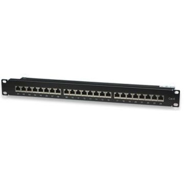 WP RACK PATCH PANEL 1U CAT6A STP 24PUERTOS RJ45 NEGRO