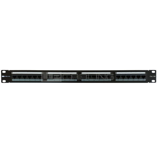 WP RACK PATCH PANEL 19 1U 24P RJ45 CAT6A UTP C/ CABLE MANAGEMENT BLACK