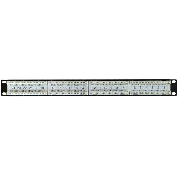 WP RACK PATCH PANEL 1U CAT6 UTP 24PORTS RJ45 W/ CABLE MAN