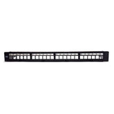 WP RACK PATCH PANEL PROFESSIONAL MODULAR CABLE MANAGE 24PORTS CAT5/6 UTP BLACK