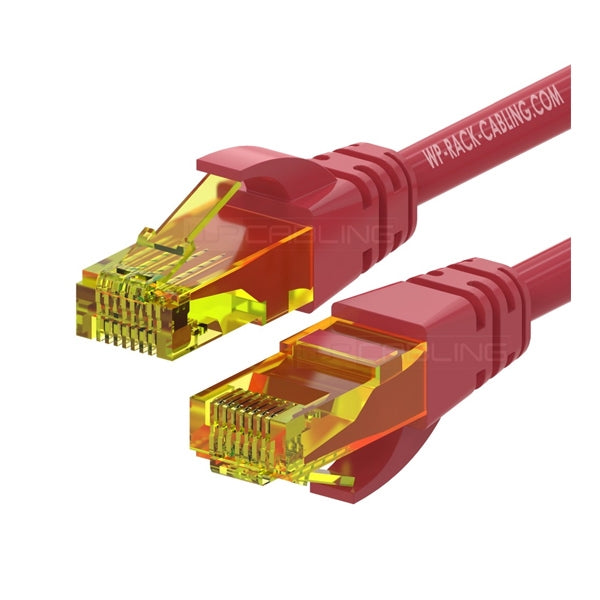 WP CABLE DE CONEXIÓN DE ARNÉS PARA RACK CAT6 UTP AWG 26/7 ROJO - 1MT