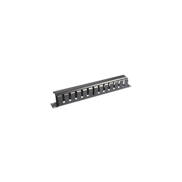 WP RACK CABLE MANAGEMENT 1U METAL C/ TAMPA BLACK RAL 9005