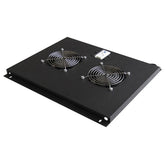 WP RACK BANDEJA DE VENTILADOR PARA SERIE RNA 600MM 2xVENTILADORES Y TERMOSTATO NEGRO RAL 9005