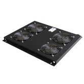 BANDEJA DE VENTILADOR DE REFRIGERACIÓN RACK WP PARA SERIE RSA 1000MM 4xVENTILADORES Y TERMOSTATO NEGRO RAL 9005