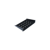 WP RACK FIXED SHELF 1U 350MM BLACK RAL 9005