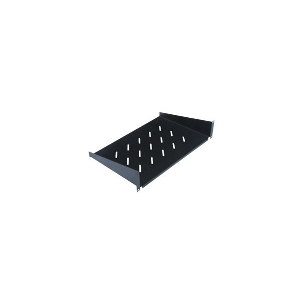 WP RACK FIXED SHELF 2U 350MM BLACK RAL 9005