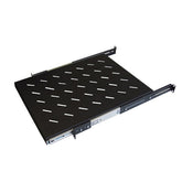 WP RACK SLIDING SHELF 4x FIXED. 600 (350MM) BLACK RAL 9005