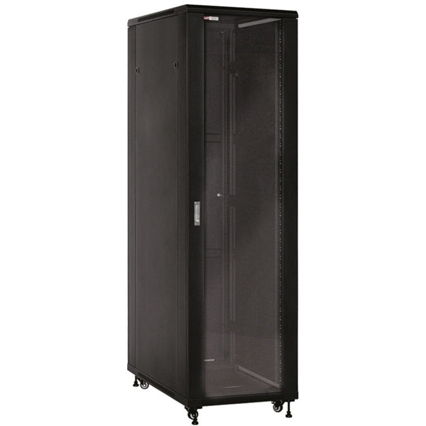 WP RACK FLOOR RACK 19 RNA SERIES 42U 600X600 BLACK RAL 9005 DISASSEMBLED