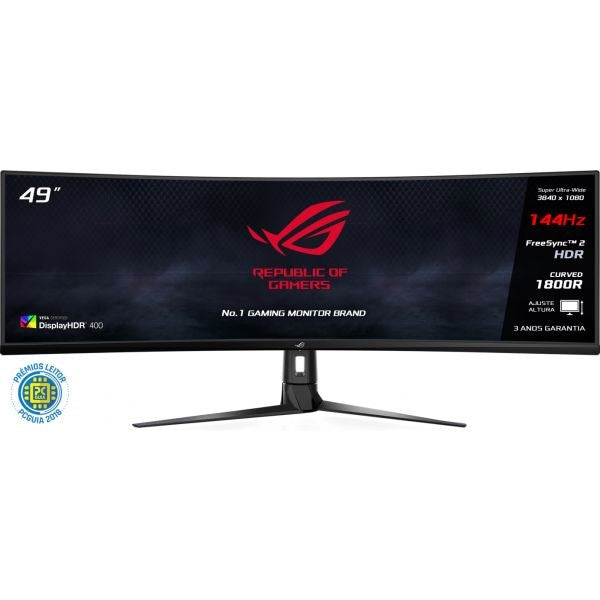 MONITOR ASUS LED 49 XG49VQ DFHD 4MS DP HDMI GAMING CURVADO 144Hz NEGRO