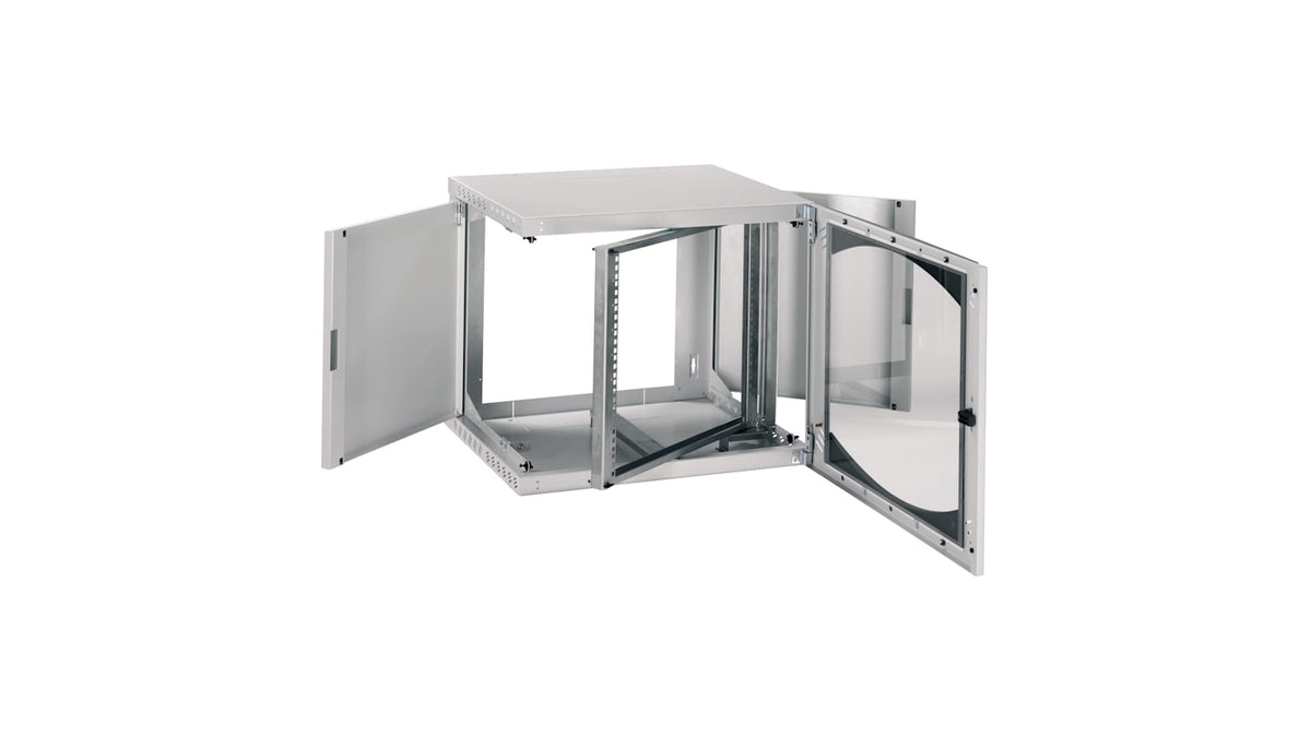 Schneider Actassi OPB NSYOPB9U5F - Shelf cabinet - wall mounted - light grey, RAL 7035 - 9U - 19" (NSYOPB9U5F)