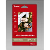 Canon Photo Paper Plus Glossy II PP-201 - Brilhante - 100 x 150 mm - 260 g/m² - 50 folha(s) papel fotográfico - para PIXMA iP2600, iP2700, iP3500, iX7000, MG2555, MG8250, mini320, MP520, MX7600, MX850