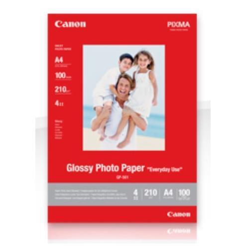 Canon GP-501 - Brilhante - A4 (210 x 297 mm) - 200 g/m² - 100 folha(s) papel fotográfico - para PIXMA iP5300, iP90, MG2555, mini260, MP180, MP490, MP510, MP550, MP560, MP960, MX330