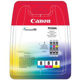 Canon CLI-8 Multipack - Pack of 3 - Yellow, Cyan, Magenta - Original - Ink Tank - for PIXMA iP6600D, iP6700D, Pro9000, Pro9000 Mark II