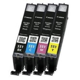 Canon CLI-551 C/M/Y/BK Photo Value Pack - Pack of 4 - 7 ml - Black, Yellow, Cyan, Magenta - original - blister with security - ink/paper kit - for PIXMA iP8750, iX6850, MG5550, MG5650, MG5655, MG6450, MG6650, MG7150, MG7550, MX725, MX92