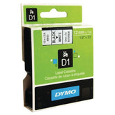 D1 - DYMO STRAPS 12MMX7M NEG/BLANC
