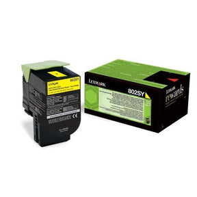 LEXMARK TONER YELLOW 802SY CAP NORM PROG DEV 2K