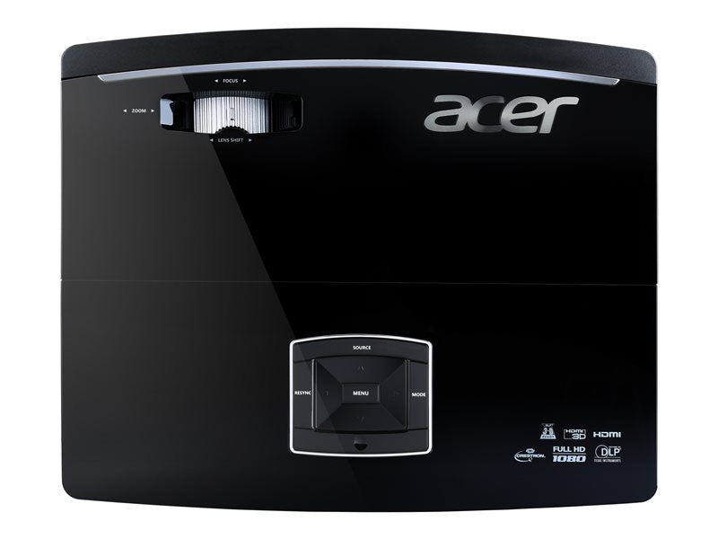 Acer P6600 - Projector DLP - UHP - 3D - 5000 lumens - WUXGA (1920 x 1200) - 16:10 - 1080p - LAN (MR.JMH11.001)