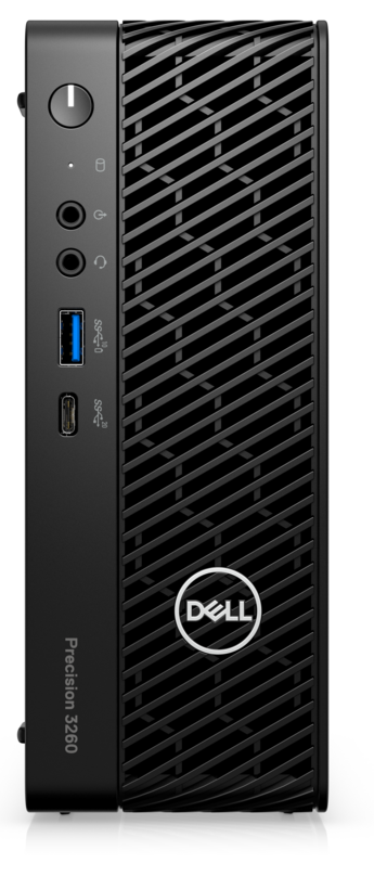 Dell Precision 3260 Compact - USFF - 1 x Core i7 12700 / 2.1 GHz - vPro - RAM 16 GB - SSD 512 GB - NVMe, Class 40 - UHD Graphics 770 - GigE - Win 10 Pro 64-bit (inclui Licença Windows 11 Pro) - monitor: nenhum - preto - BTP - com 3 Anos de Básico no