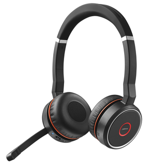 Jabra Evolve 75+ UC Stereo - Auscultadores - no ouvido - bluetooth - sem fios - cancelamento de ruído activo - USB