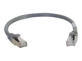 C2G Cat6a Booted Shielded (STP) Network Patch Cable - Cabo patch - RJ-45 (M) para RJ-45 (M) - 30 m - PTB - CAT 6a - moldado, sem nós, entrançado - cinza (89925)