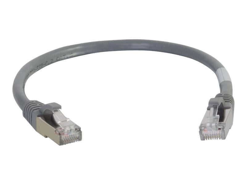 Cable de conexión de red C2G Cat6a blindado (STP) - Cable de conexión - RJ-45(M) a RJ-45(M) - 30 m - PTB - CAT 6a - moldeado, sin nudos, trenzado - gris (89925)
