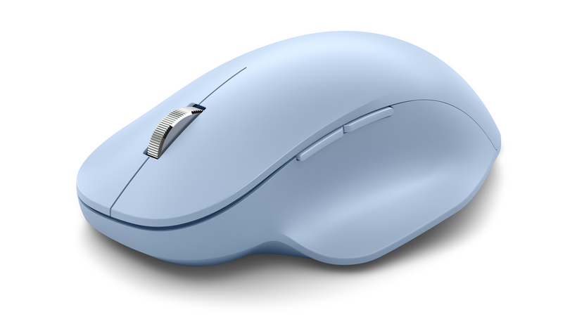 Microsoft Bluetooth Ergonomic Mouse - Rato - ergonómico - óptico - 5 botões - sem fios - Bluetooth 5.0 LE - azul pastel