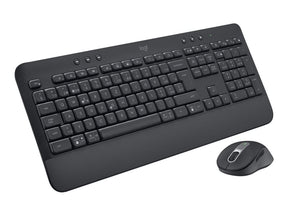 Logitech Signature MK650 para empresas - Combinación de teclado y ratón - Inalámbrico - 2,4 GHz, Bluetooth LE - QWERTY - Italiano - Grafito