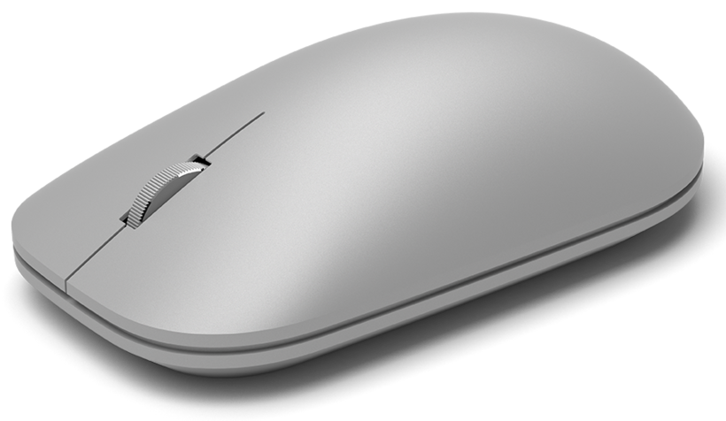 Microsoft Modern Mouse - Ratón - para diestros y zurdos - óptico - 2 botones - inalámbrico - Bluetooth 4.0 - plateado liso