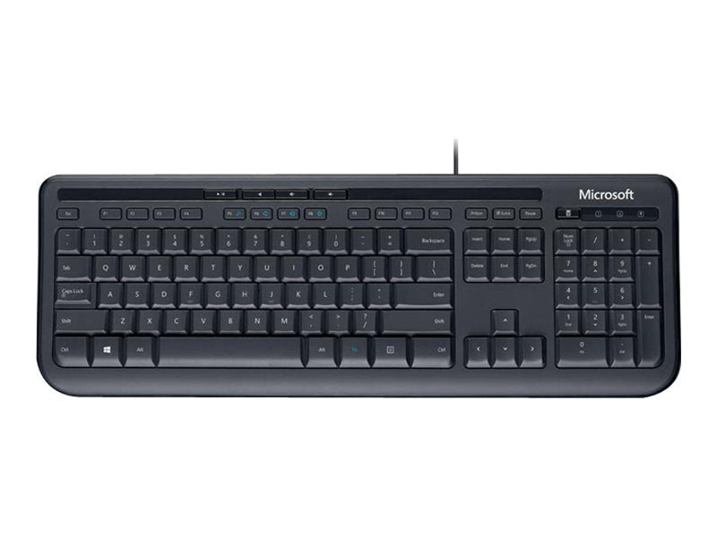 Microsoft Wired Keyboard 600 - Teclado - USB - Espanhol - preto