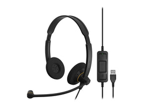 EPOS I SENNHEISER IMPACT SC 60 USB ML - Auriculares - intrauditivos - con cable - USB - negro con detalles en naranja