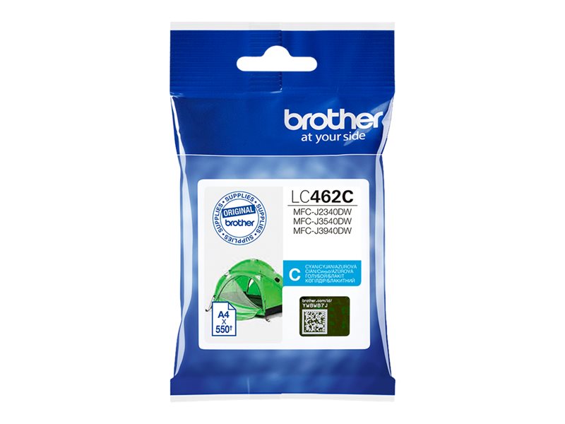 Brother LC462C - Cyan blue - original - ink cartridge - for Brother MFC-J2340DW, MFC-J3540DW, MFC-J3940DW (LC462C)